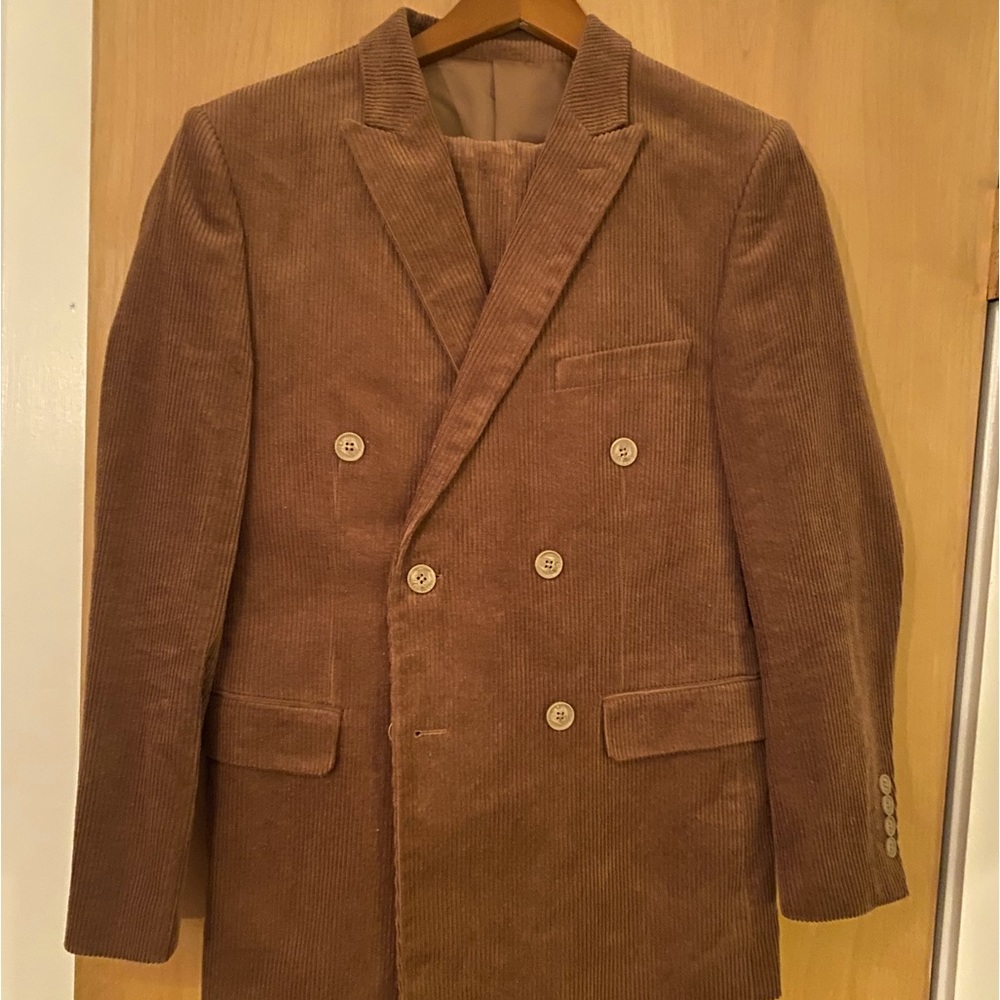 Alain Dupetit suit 36R - corduroy brown